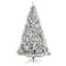 9ft. Pre-Lit Flocked West Virginia Fir Artificial Christmas Tree, Clear LED Lights